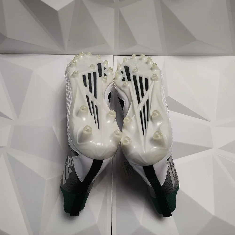 Adidas Mens Football Cleats 16 White Green Shoe Lacrosse Freak X Carbon High - Picture 12 of 13